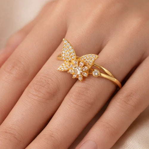 Bague anti-stress - Papillon Lumineux