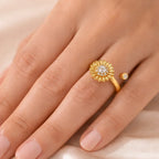 Bague anti-stress - Fleur de Givre