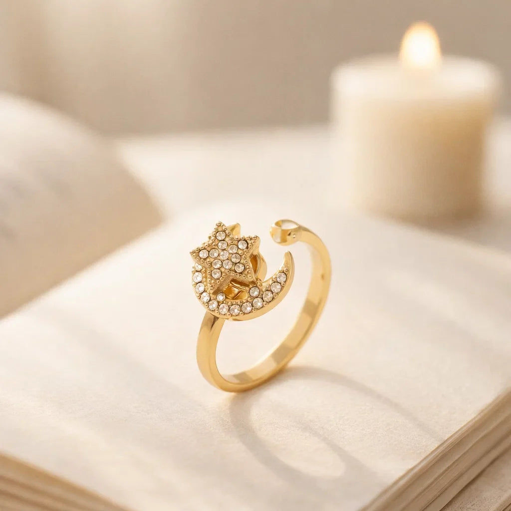 Bague anti-stress - Lune & Étoile de Sérénité