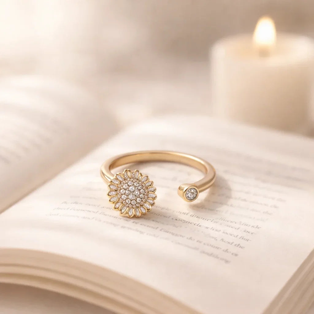 Bague anti-stress - Fleur de Givre