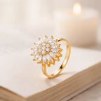 Bague anti-stress - Tournesol Cristallin