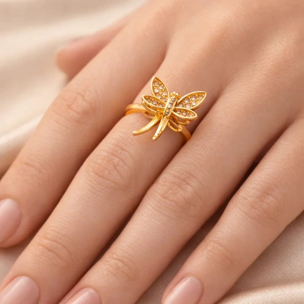 Bague anti-stress - Libellule Apaisante