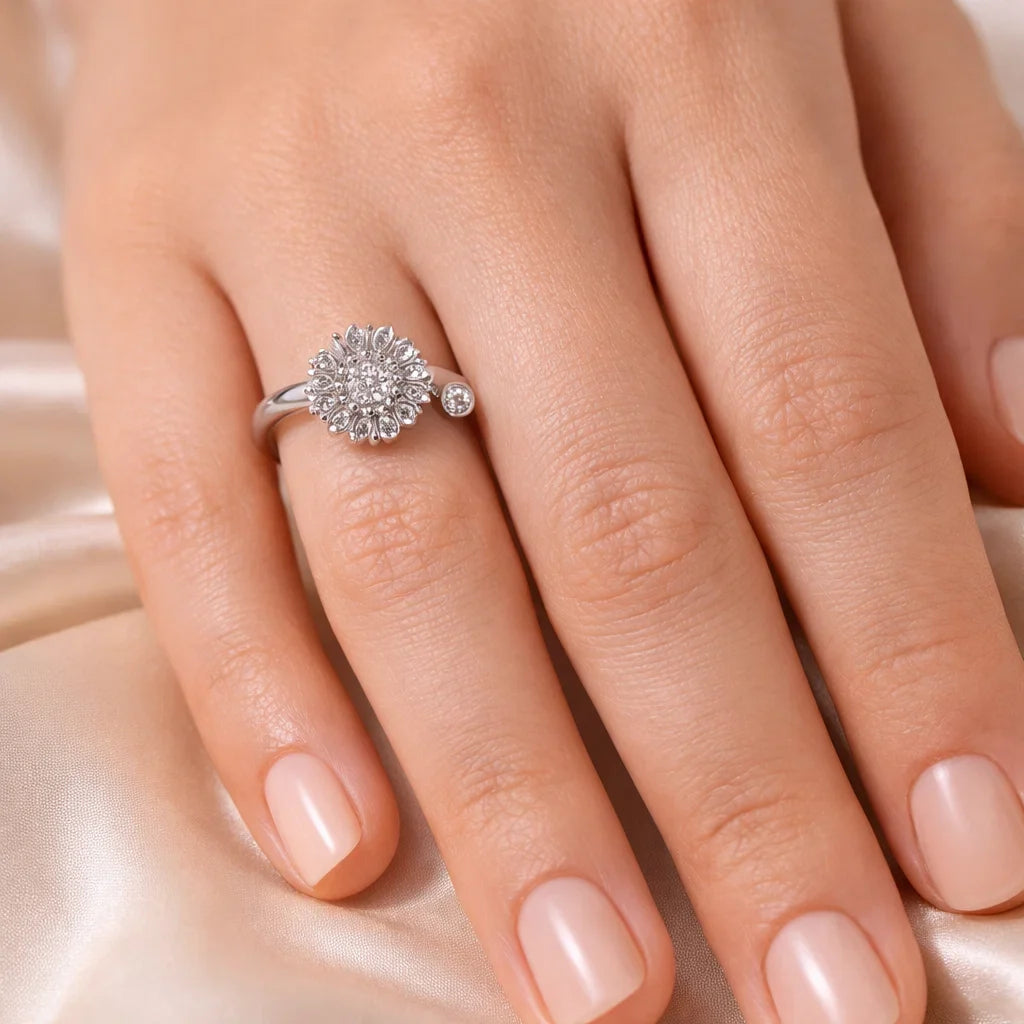 Bague anti-stress - Fleur de Givre