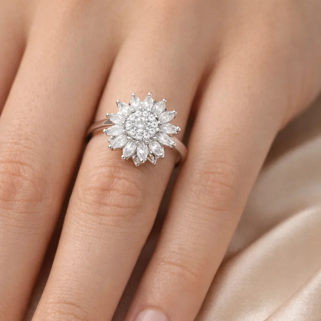 Bague anti-stress - Tournesol Cristallin