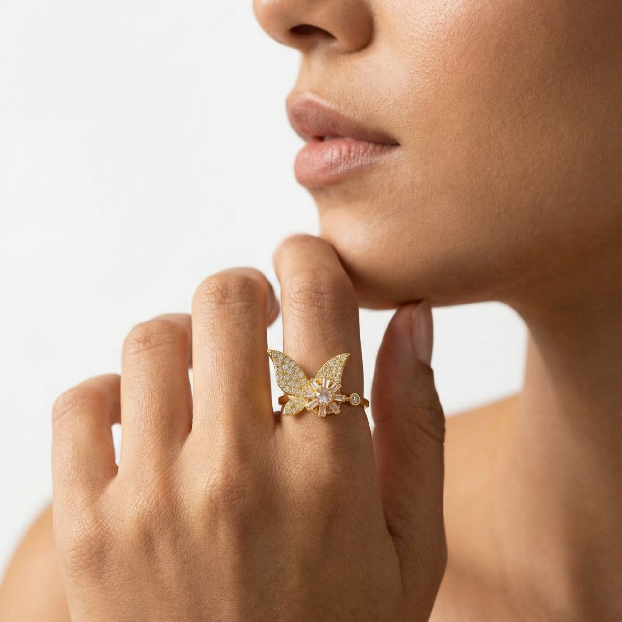 Bague anti-stress - Papillon Lumineux