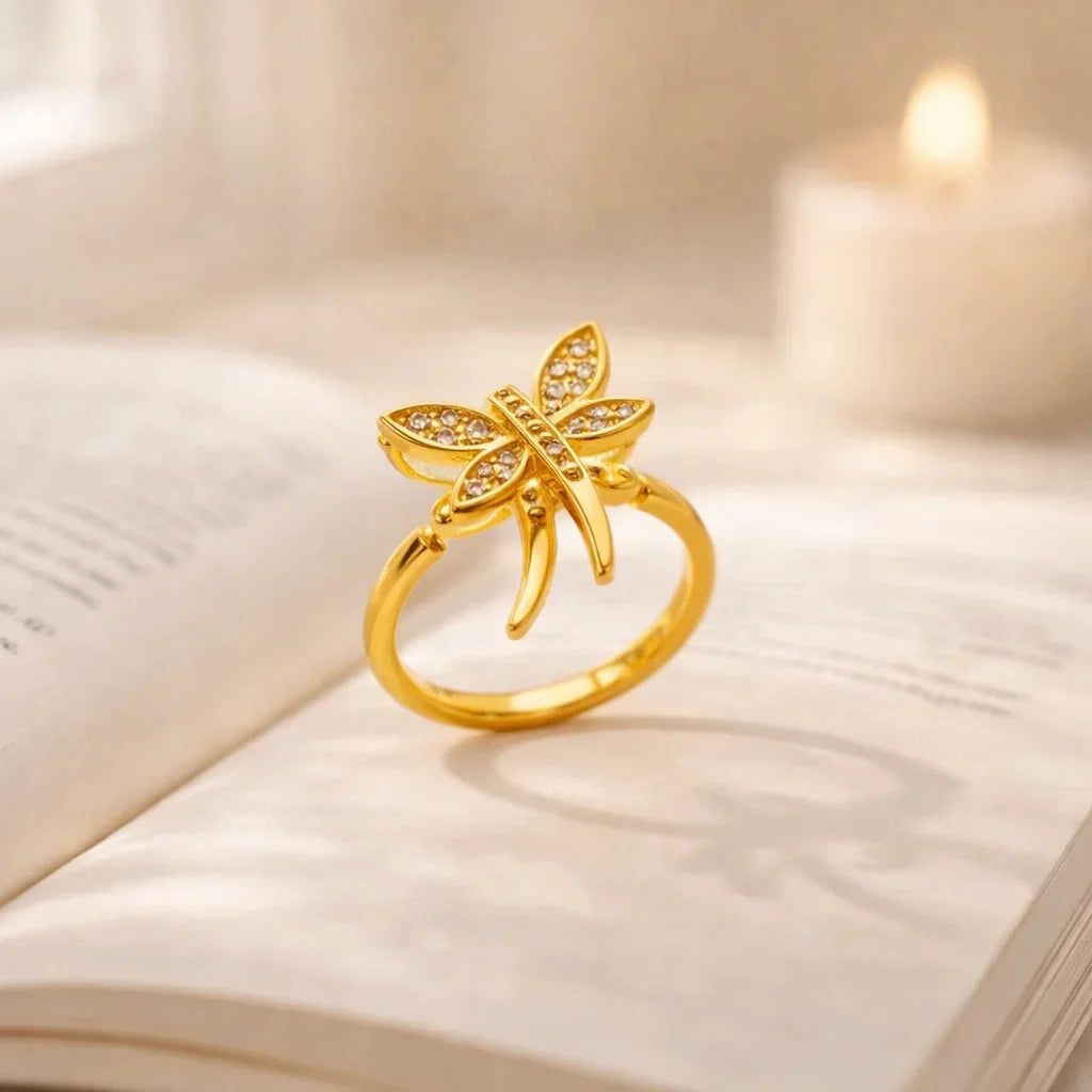 Bague anti-stress - Libellule Apaisante