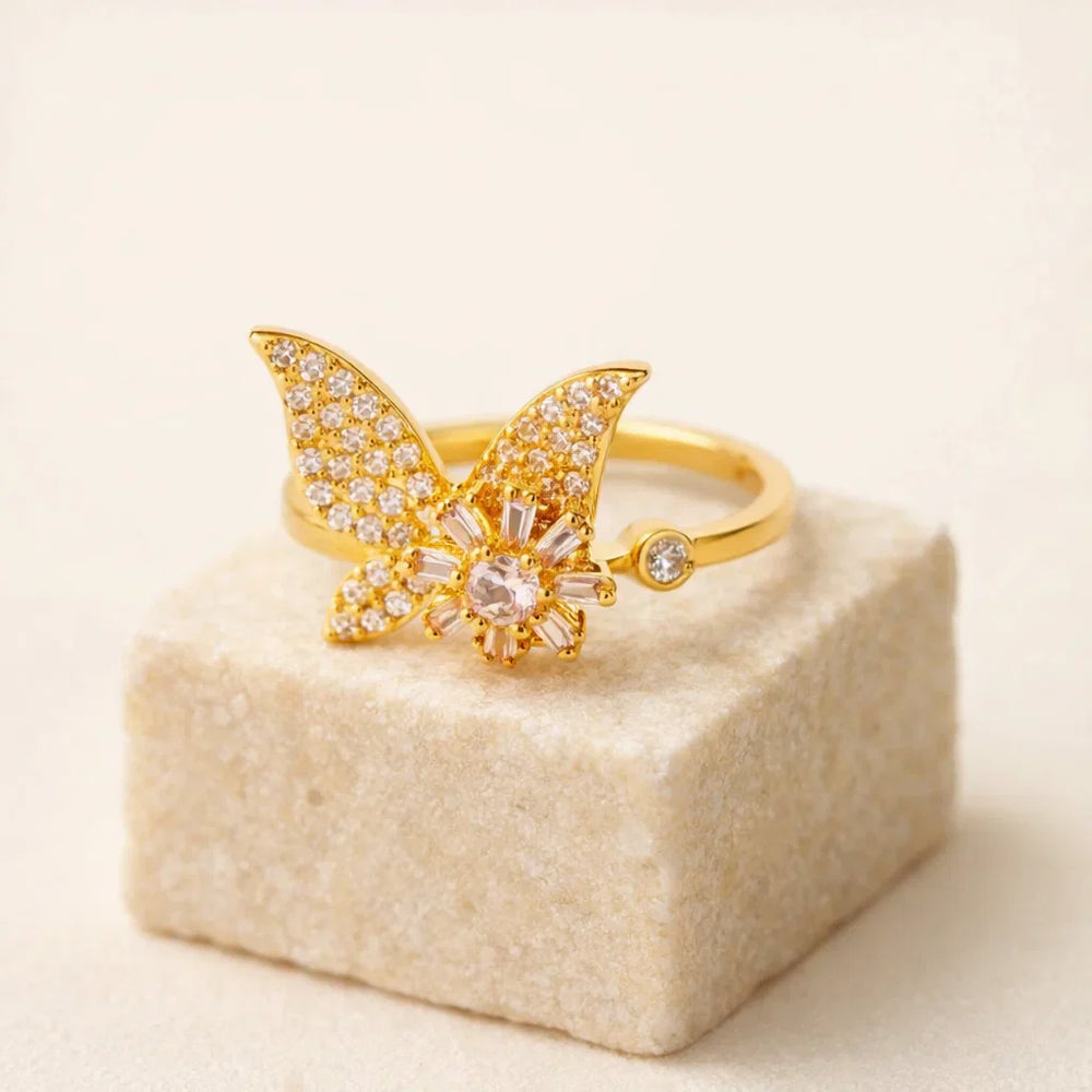 Bague anti-stress - Papillon Lumineux