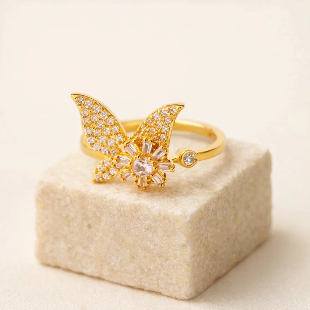 Bague anti-stress - Papillon Lumineux